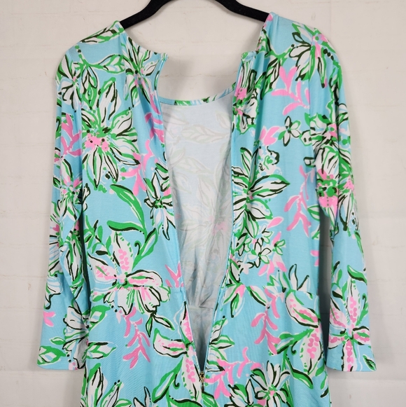 Lilly Pulitzer Preppy Blaise 3/4 Sleeve Romper Mini Dress Multi Sun Of A Bun S - Picture 9 of 15